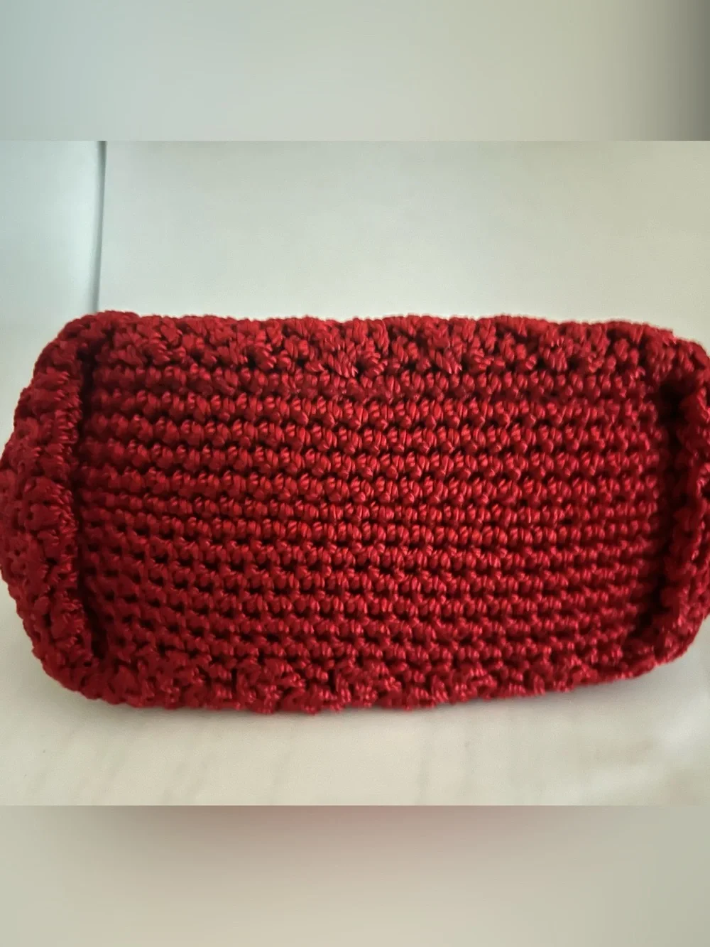 The Sak Handmade Red Crochet Zip Pouch - Women's Accessory
